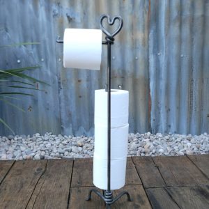 free standing Heart toilet roll stand