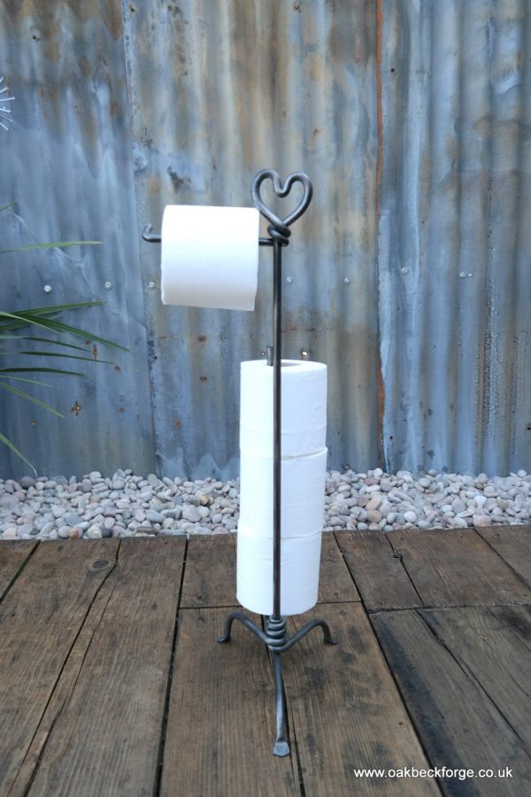 free standing Heart toilet roll stand