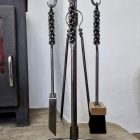 Braided companion set with tongs