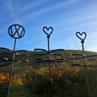 VW Heart cup and wine glass holder